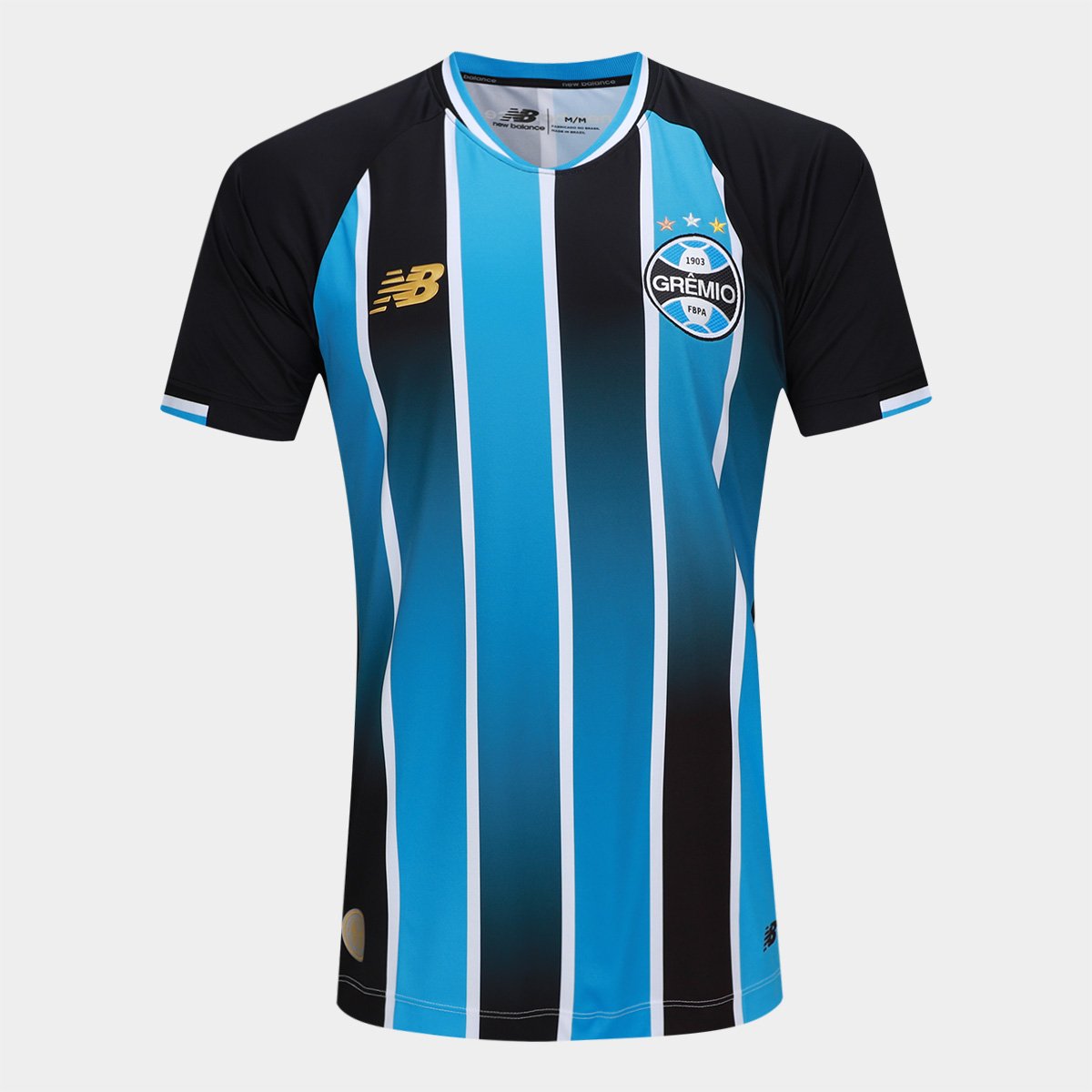 Camisa Grêmio I 26/27 s/n Torcedor New Balance Masculina - Preto+Azul