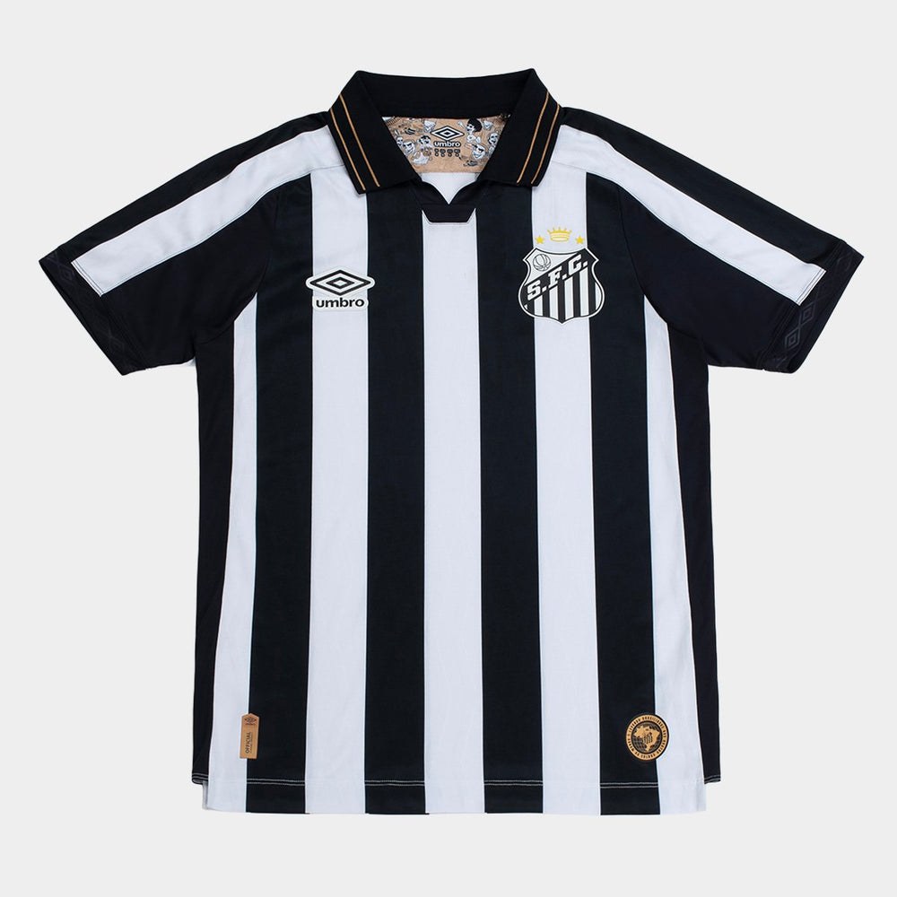 Camisa Santos II 26/27 s/n Jogador Umbro Masculina - Preto+Branco