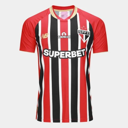 Camisa São Paulo II 25/26 s/n Torcedor New Balance Masculina - Vermelho+Branco
