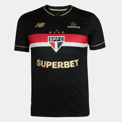Camisa São Paulo III 25/26 s/n° Jogador Comemorativa New Balance Masculina - Preto+Vermelho