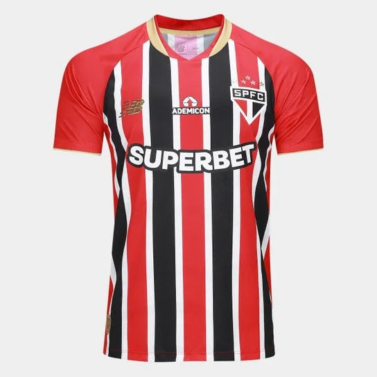 Camisa São Paulo II 25/26 s/n Jogador New Balance Masculina - Vermelho+Branco