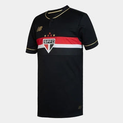 Camisa Infantil São Paulo III 25/26 Torcedor Comemorativa New Balance - Preto+Vermelho