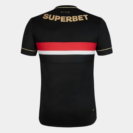 Camisa São Paulo III 25/26 s/n° Jogador Comemorativa New Balance Masculina - Preto+Vermelho