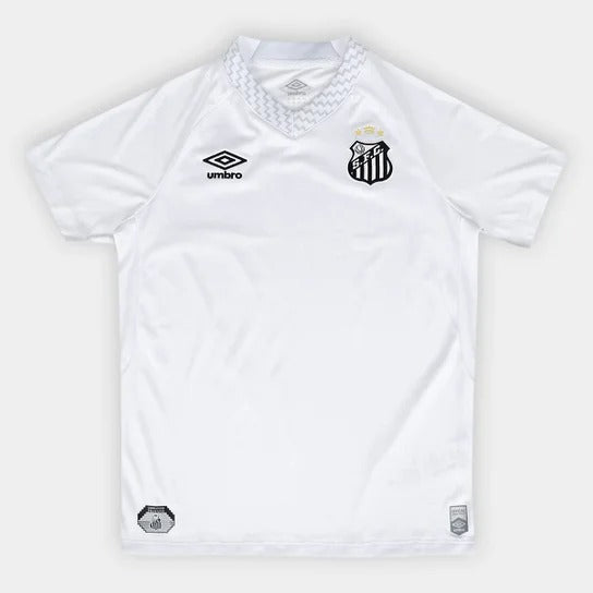 Camisa Infantil Santos I 25/26 Torcedor Umbro - Branco+Cinza