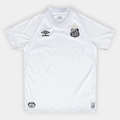Camisa Infantil Santos I 25/26 Torcedor Umbro - Branco+Cinza
