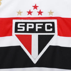 Camisa Infantil São Paulo I 25/26 Torcedor New Balance - Branco+Vermelho