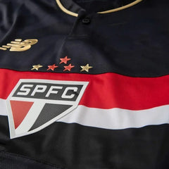 Camisa São Paulo III 25/26 s/n° Jogador Comemorativa New Balance Feminina - Preto+Vermelho