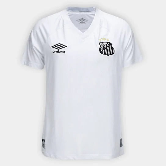 Camisa Santos I 25/26 Torcedor Umbro Feminina - Branco+Cinza