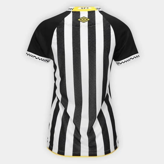 Camisa Santos II 25/26 Umbro Jogador Feminina - Preto+Branco
