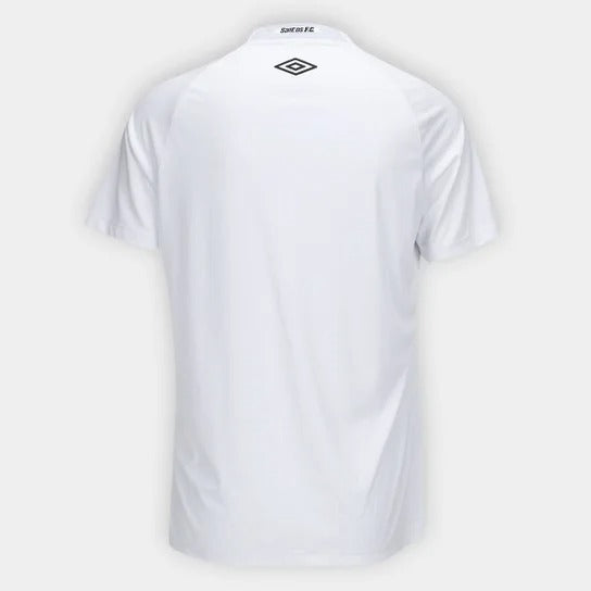 Camisa Santos I 25/26 Torcedor Umbro Feminina - Branco+Cinza