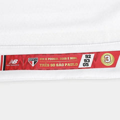 Camisa São Paulo I 25/26 Jogador New Balance Masculina - Branco+Vermelho