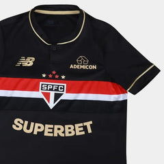 Camisa São Paulo III 25/26 s/n° Jogador Comemorativa New Balance Feminina - Preto+Vermelho