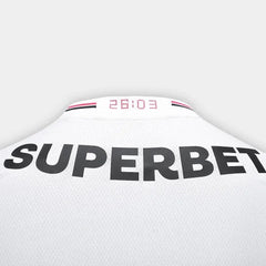 Camisa São Paulo I 25/26 Torcedor New Balance Masculina - Branco+Vermelho