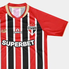 Camisa São Paulo II 25/26 s/n Jogador New Balance Masculina - Vermelho+Branco