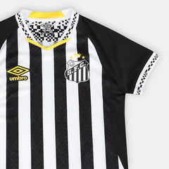 Camisa Santos II 25/26 Umbro Jogador Feminina - Preto+Branco