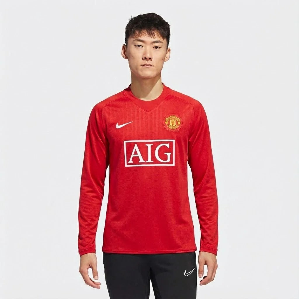 Camisa Retrô Manchester United 2007/08 I Manga Longa