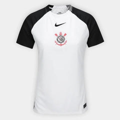 Camisa Corinthians I 25/26 s/n Nike Feminina - Branco+Preto