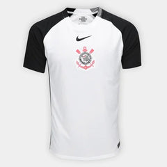 Camisa Corinthians I 25/26 s/n Torcedor Nike Masculina - Branco+Preto