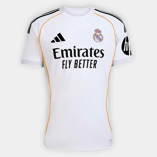Camisa Real Madrid Home 25/26 Torcedor Adidas Masculina - Branco